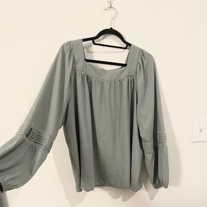 Dusty Blue Boho Top